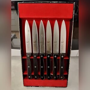 L.C. Germain Stainless Steel Rostfrei Edelstahl Lifetime Cutlery Japan. 6 Knives